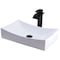 Novatto White Porcelain Vessel Sink Combo with Matte Black Faucet, Drain and Sealer NSFC-01141136MB - alternate 1